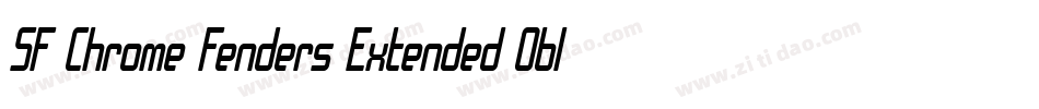 SF Chrome Fenders Extended Oblique字体转换